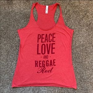 Peace, Love & Reggae Red • Racerback Tank